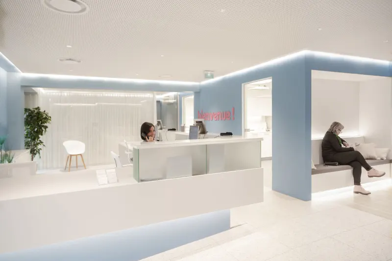 Espace d'accueil et de réception du Cabinet Dentaire Bellevue